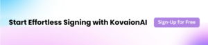 KovaionAI Digital Signatures
