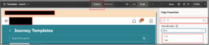 Streamlining Employee Journeys and Tasks with Generative AI in Oracle Journeys Fig 4: Visual Builder Studio page properties