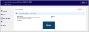 Fig 7: Event Banner in Event Page Layout