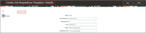 Setup and Usage of the Pipeline Requisition - Fig. 11 Filling details of the Template