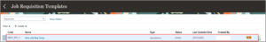 Setup and Usage of the Pipeline Requisition - Fig. 11.3 We are looking Job Requisition Template with the Pipeline CSP process