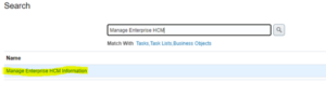 Generation of Letter from Document of Records When using HDL - Manage Enterprise HCM Information Task search area
