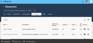 Instructor-Led Training in Oracle Learning Cloud - A Comprehensive Guide -- Fig 1.2: Classroom Creation Page