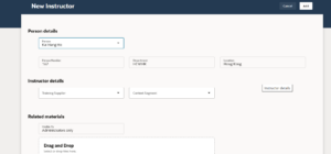 Instructor-Led Training in Oracle Learning Cloud - A Comprehensive Guide -- Fig 2.3: Instructor Details entering page