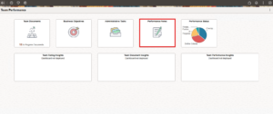 Fluid Performance Notes in PeopleSoft HCM PUM 52 - Fig 2: Fluid Performance notes Tile in MSS
