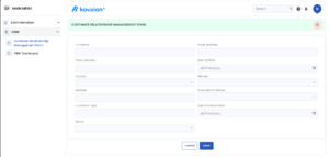 Generated CRM Form